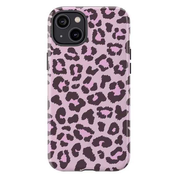 Chic Pink Purple Leopard Print Phone Case, Animal Pattern Cover for iPhone 17 16 15 14 13 12 11 Pro Max Plus Mini