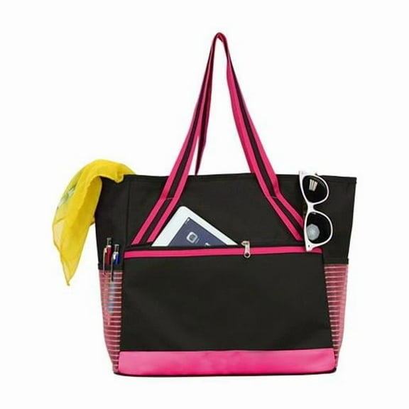 Chic Pink Tablet Mesh Tote Bag