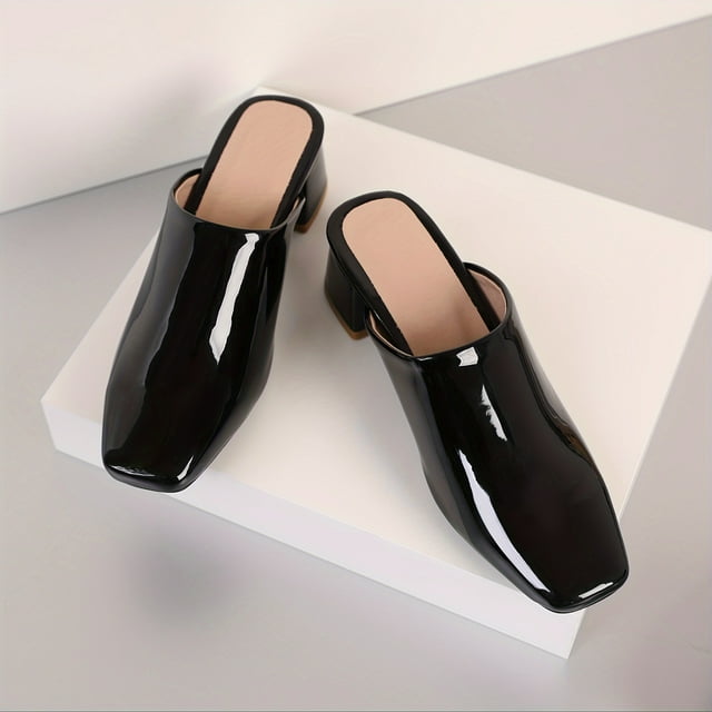 Chic Plaid with Comfortable Chunky Heel - Easy Clip On, Versatile