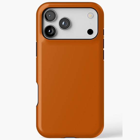 Chic Plain Burnt Orange Solid Color Phone Case 17 16 15 14 13 12 11 Pro Max