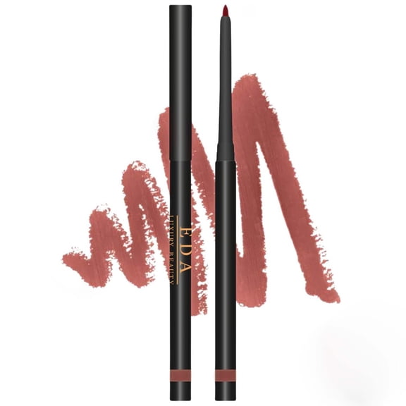 Pink Brown Lip Liner, Creamy Smooth High-Pigmented Vegan Retractable Lip Pen, Chic Power