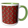 thumbnail image 1 of Chic Red and Image Of Gold Lion Pattern 11oz Two-Tone Green Mug mug-341237-7, 1 of 3
