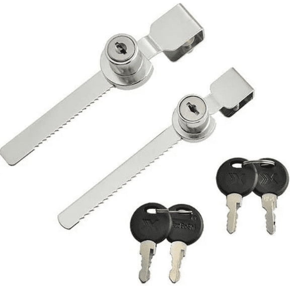 Chic Reptile Cage Lock, Showcase Display Case Lock For Single Glass Door Cabinets, Zinc Alloy Easy Install, Adjustable Screw, Keyed Alike, Chrome Finish, 3PCS