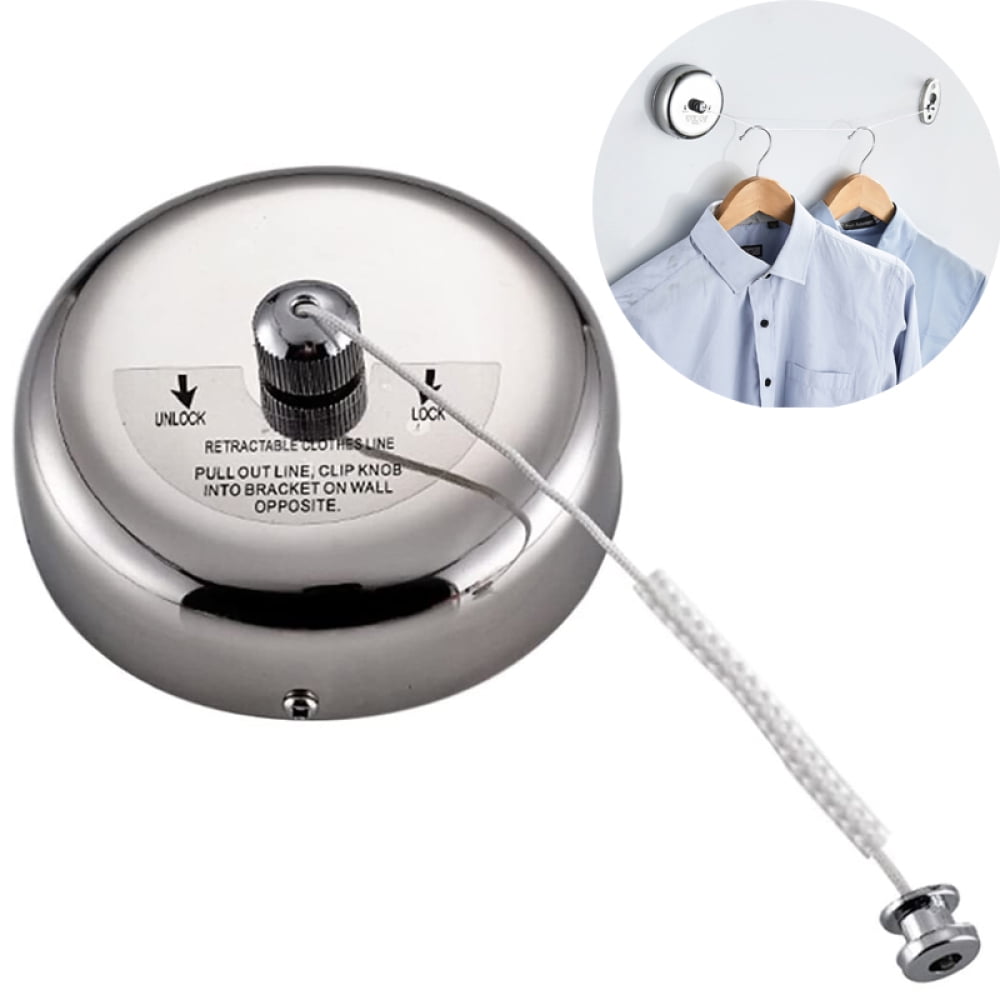 Effortless Retractable Clothesline, Chrome Finish Stainless Steel ...