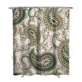 thumbnail image 1 of Chic Retro Boho Curtain 72x84 Inches, Quick-Dry Polyester with Plastic Rings, Paisley Floral Pattern for Elegant Bathrooms, 1 of 5