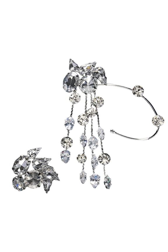 Chic Rhinestones Tassels Ear Cuff Earrings Perfect For Parties And Special Event