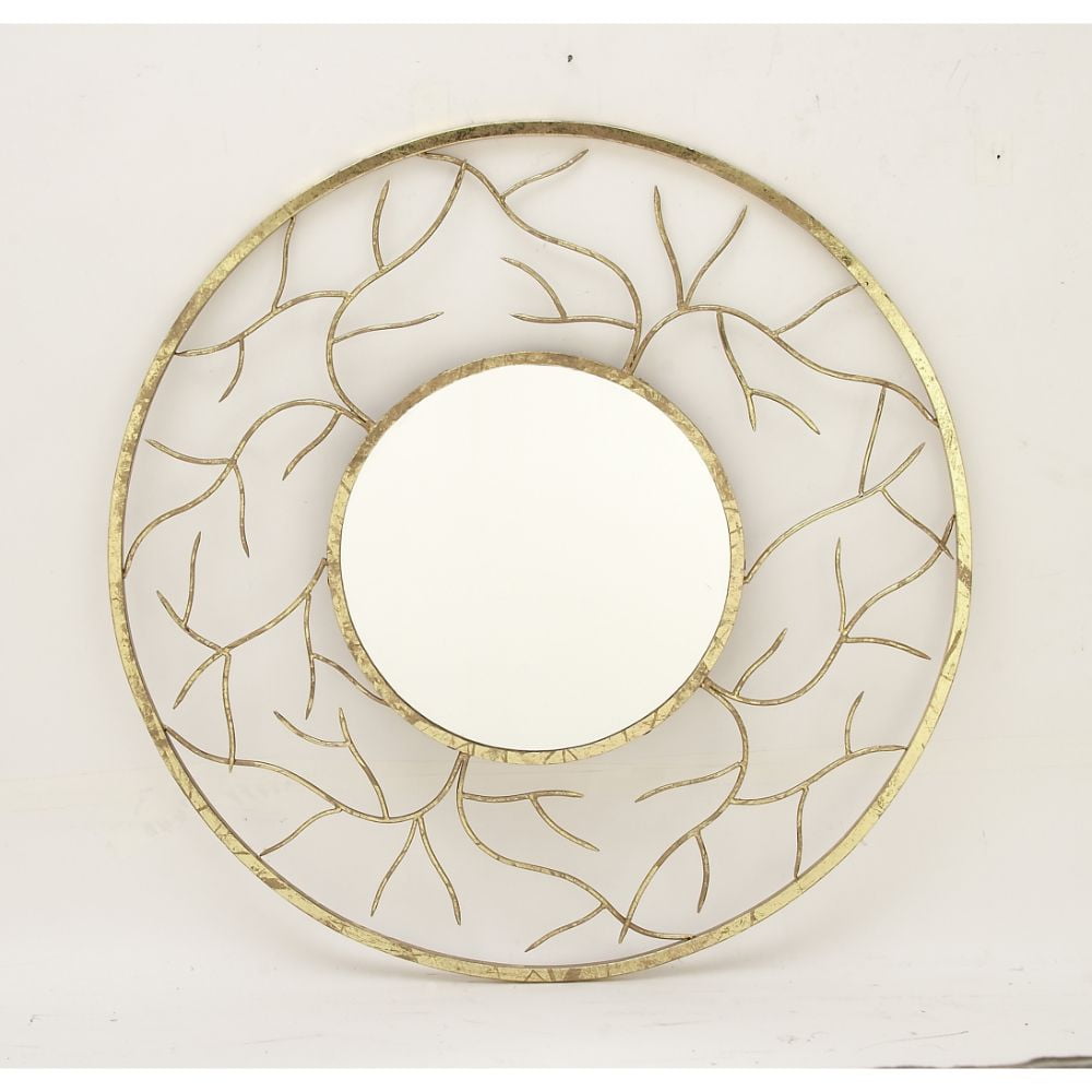 Chic Round Metal Wall Mirror - Walmart.com