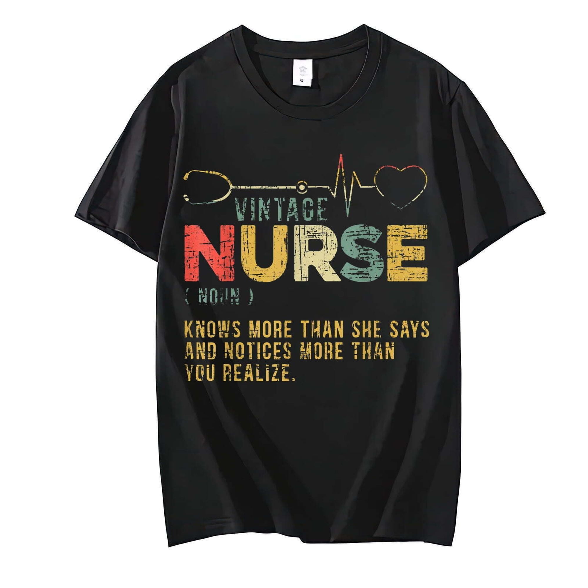 Chic Scrubs Fashionable Nurse Tee with Fun Medical Terms Perfect for Stylish Ladies in