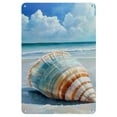 thumbnail image 1 of Chic Seashell Metal Wall Art - Waterproof & Weather-Resistant Tin Sign for Home, Cafe, Restaurant Decor - Easy Hang Nautical Shell Poster, 1 of 8