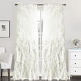 thumbnail image 1 of Chic Sheer Voile Vertical Ruffled Tier Window Curtain Single Panel 50" x 108", 1 of 3