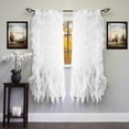 thumbnail image 1 of Chic Sheer Voile Vertical Ruffled Single Panel Window Curtain 50" x 84", White, 1 of 3