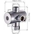 thumbnail image 1 of Chic Shower Arm Diverter Valve, Universal 3-Way Adapter for Handheld and Fixed Shower Heads, ABS Plastic Metal Build, Slip Nut Easy Installation, Assured Service Guarantee, 1 of 5