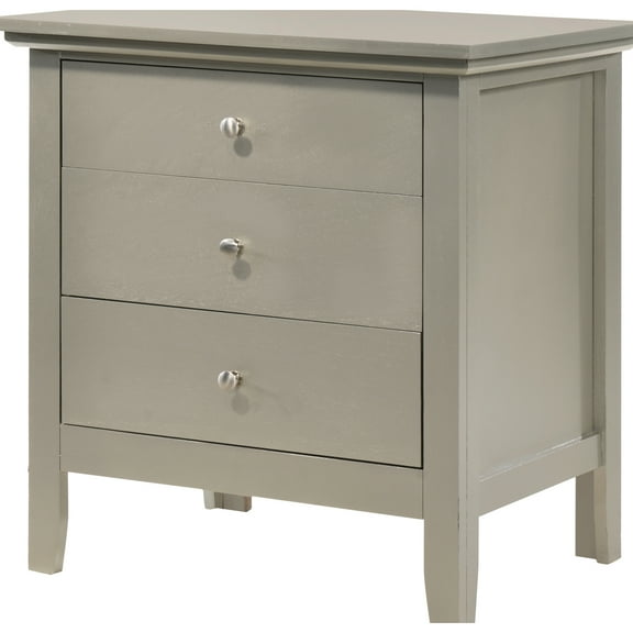 Chic Silver Champagne End Table For Bedroom - 26"h X 24"w 18"d, , Adds Elegance, Instant Use Elegant 26" H 24" W 18" D, Enhances Room Decor, No Assembly Required