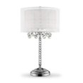 thumbnail image 1 of Chic Silver Tall Table Lamp with Crystal Accents and Silver Shade, 1 of 6