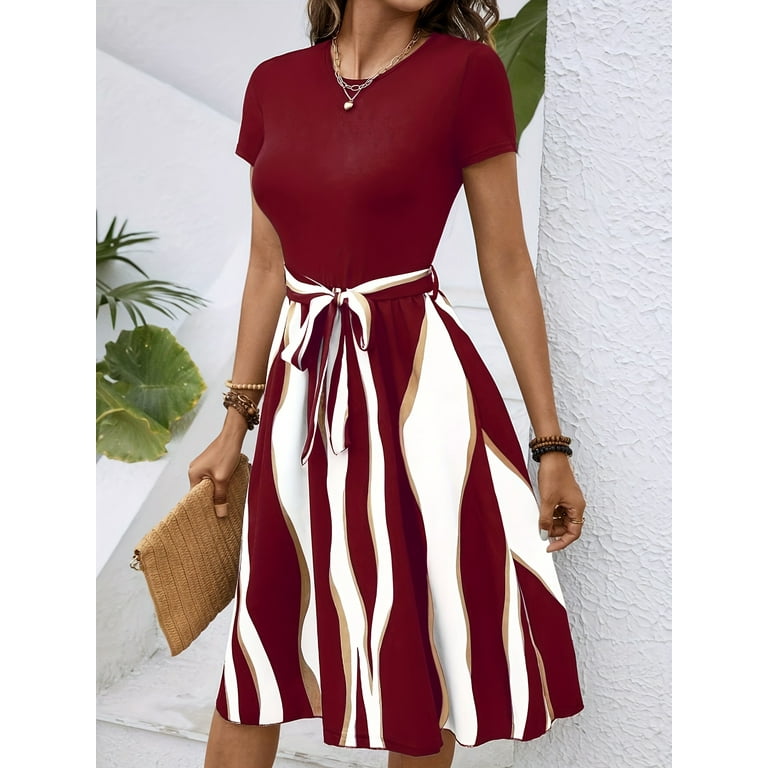 Casual tie waist dress on sale