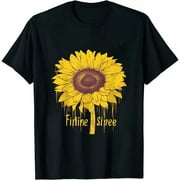 Chic Sunflower Print Women's Tee - Fashionable Graphic T-Shirt for a Trendy and Adorable Style