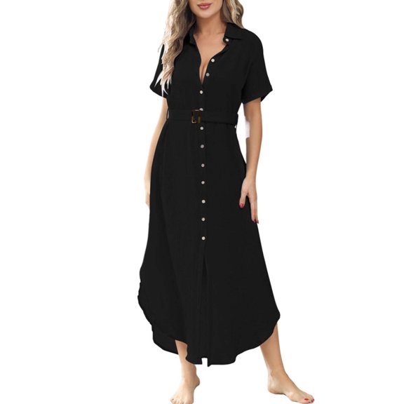 Chic Swimsuit Coverup for Women - Lightweight Beach Maxi Dress for Summer Vacation