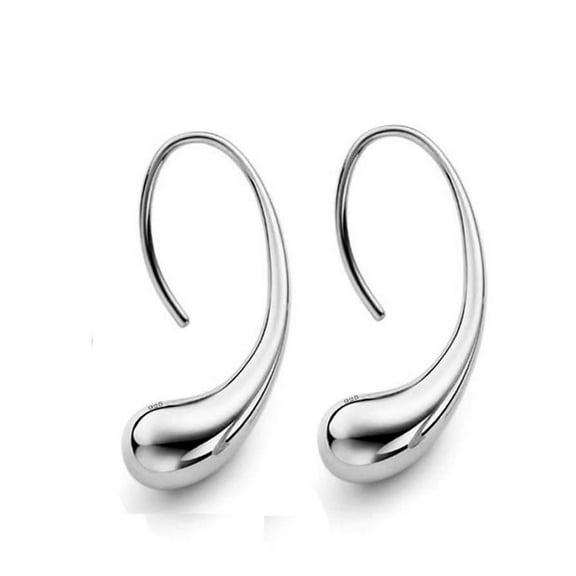 Chic Tear Drop Silver or Gold Hook Earrings