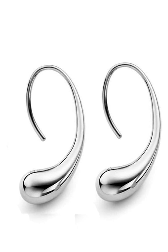 Chic Tear Drop Silver or Gold Hook Earrings