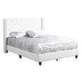 thumbnail image 1 of Chic Transitional Full Bed, White - Upholstery Enhances Comfort Level Build For Long-term Use 50"h X 80"d 60"w Bed In Adds A Touch Of Luxury To Your Bedroom, 1 of 2