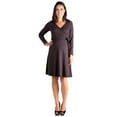 thumbnail image 1 of Chic V-Neck Long Sleeve Maternity Wrap Dress, 1 of 3