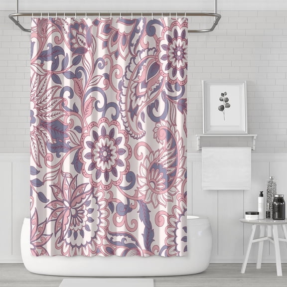 Chic Vintage Shower Curtain - Ethnic Mandala Pattern Waterproof Bathroom Drapes 72x72, Rustic Bohemian Decor with Reinforced Grommets & 12 Hooks