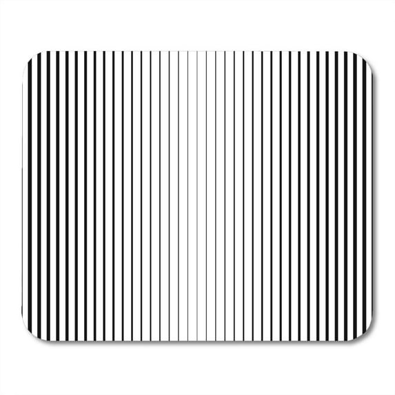 Chic White Bar Stripes Pattern Abstract Black Vertical Colorful Bright Classic Mousepad Mouse Pad Mouse Mat 9x10 inch