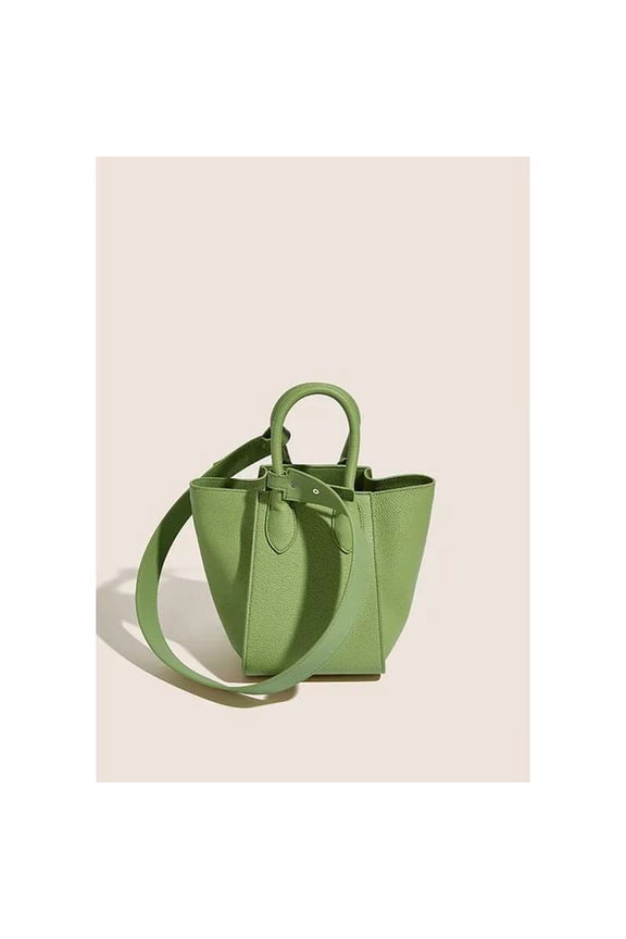 Chic Woman's Real Leather Handbag with Unique Wing Detail - Stylish Single-Shoulder & Crossbody Tote