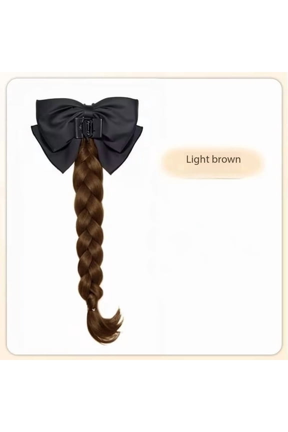 Chic Women's Bow Clip Ponytail - Effortless Low Ponytail Hair Accessory for Stylish Looks