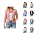 thumbnail image 1 of Chic Women's Cardigan Casual Blazer Business Casual Long Sleeve Cardigans Stylish Women's Cardigan Wear Knit V Neck Design Perfectly Pairs With Jeans Easy Care Versatile Layering Piece, 1 of 2