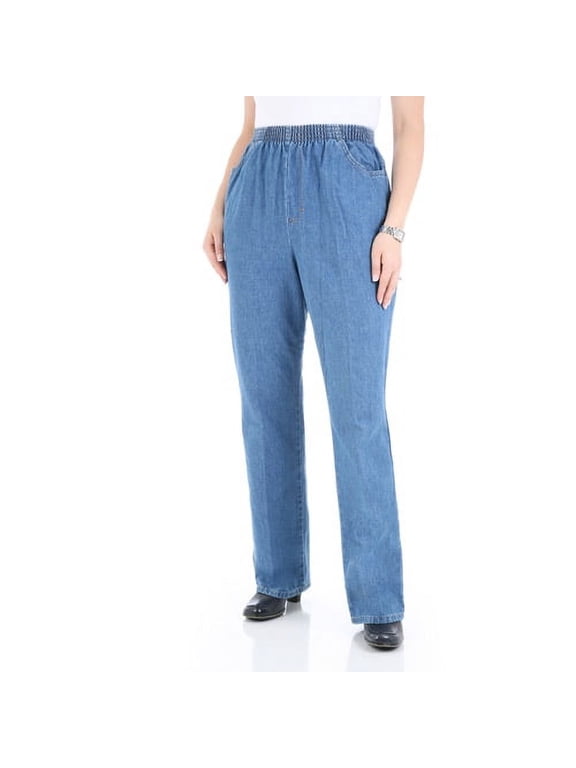 Women's Comfort Collection Scooter Elastic Waist Pants