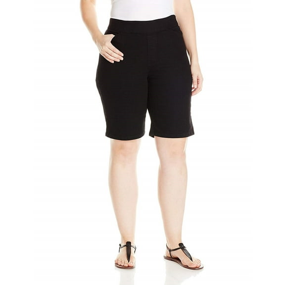 Chic Women's Plus Classic Collection Women's Plus Size Relaxed Fit Flat Bermuda Short