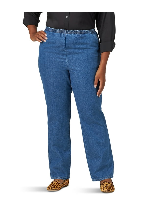 Women's Plus Comfort Collection Elastic Waist Pull On Jean