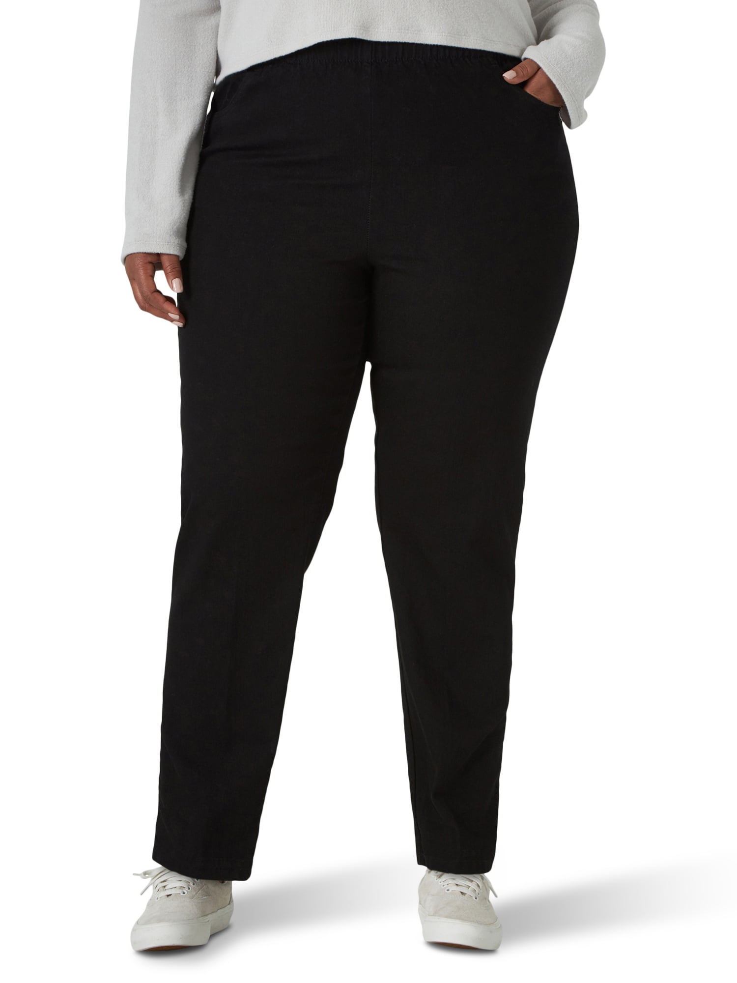 Chic Women's Plus Stretch Twill Pull On Pant 