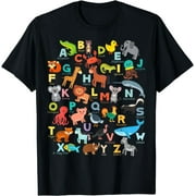 Chic and Educational Animal-Inspired ABC Tee for Fashionable Black Women - Embrace Style and Fun Learning