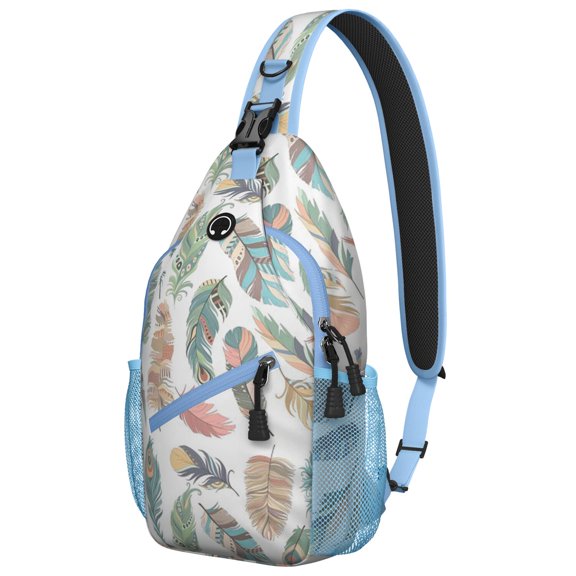 Chic and Stylish Sling Backpack with Modern Aesthetic, Lightweight Travel Crossbody Bag Featuring Retro Pop Art and Psychedelic Design Elements