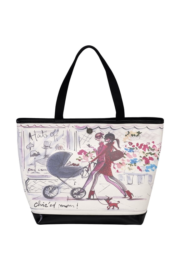 Company - Chic'ed Mom - 16" x 12" Canvas Tote Bag