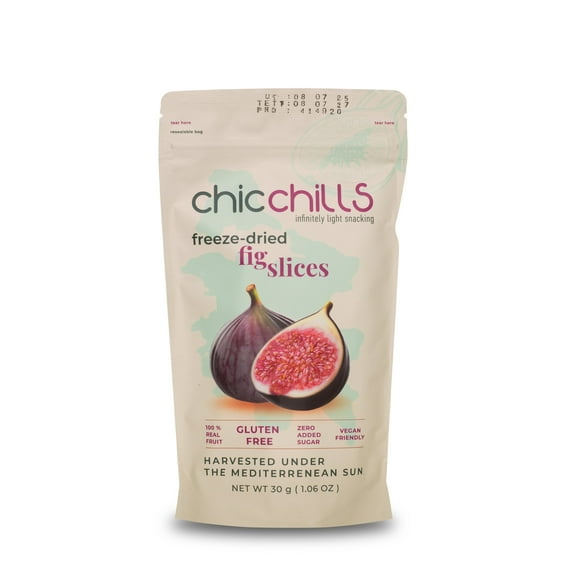 ChicChills Freeze-Dried Fig Slices – Fiber-Rich Mediterranean Gut-Health Snack | 100% Real Figs, No Sugar Added, Vegan & Gluten-Free, 30g