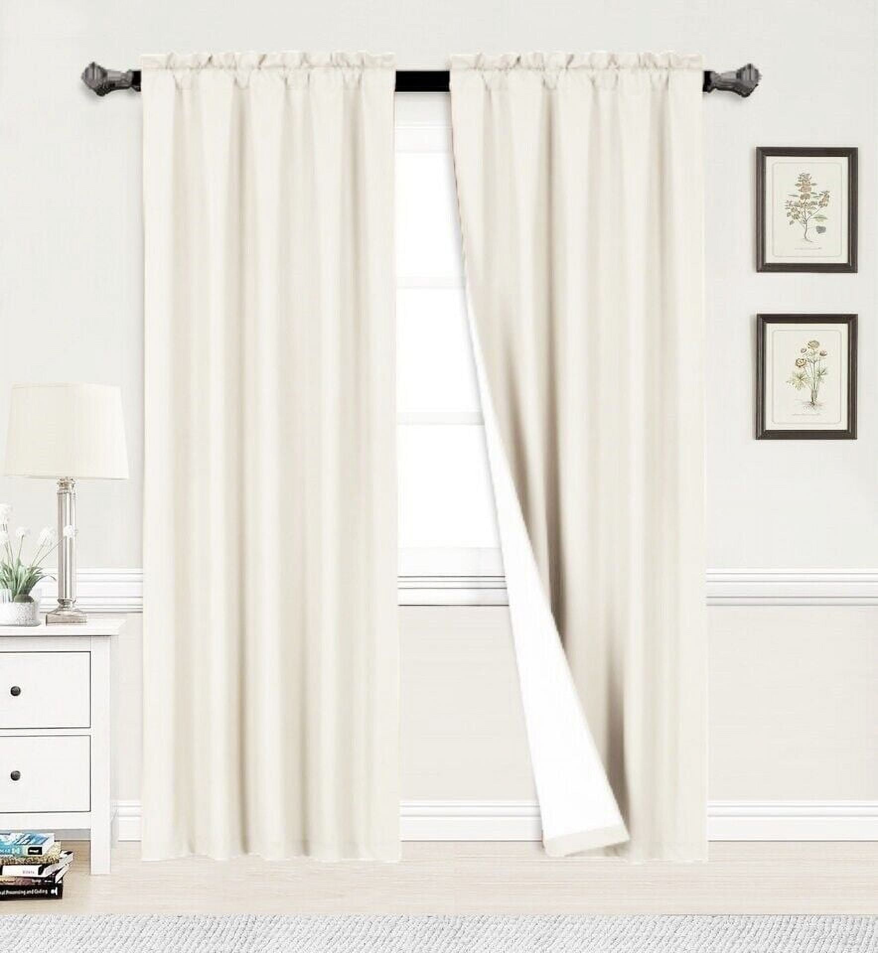 ChicCrest 2pc light blocking window curtain panel microfiber mate ...