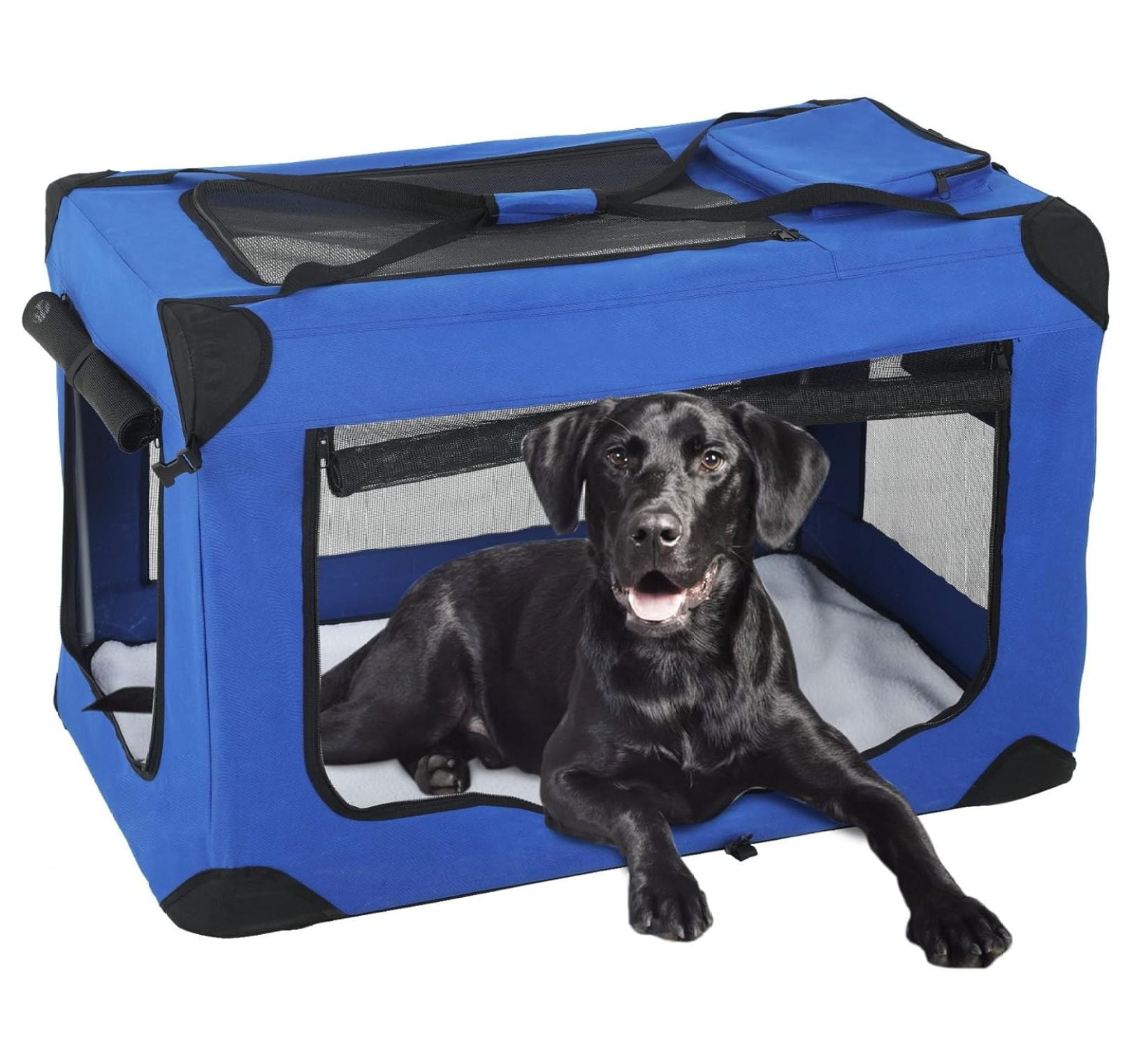 ChicCrest 36 inch Collapsible Dog Crate for Medium Dogs, 3-Door ...