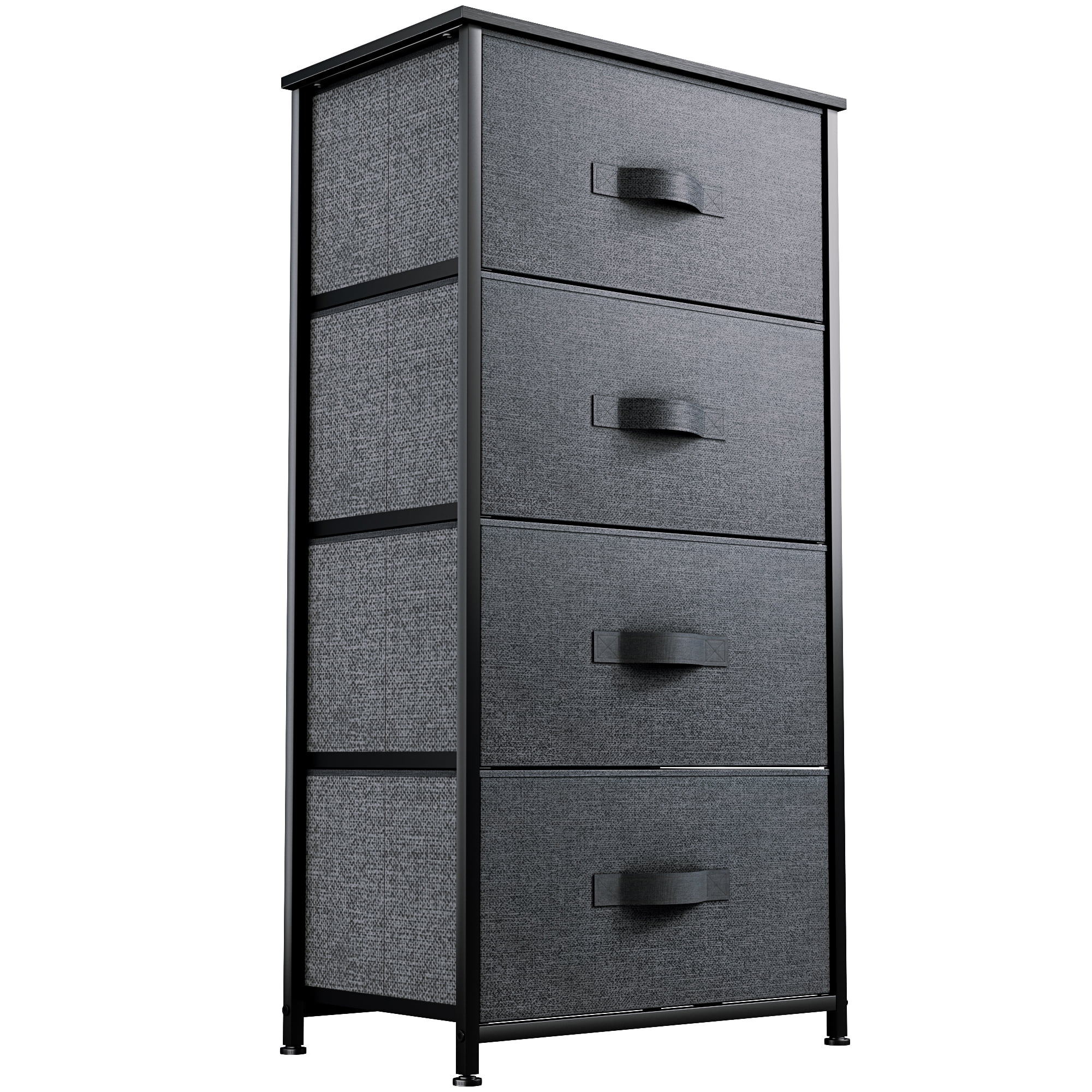 ChicCrest 4-Drawer Storage Chest - Metal Frame & MDF Wood Top