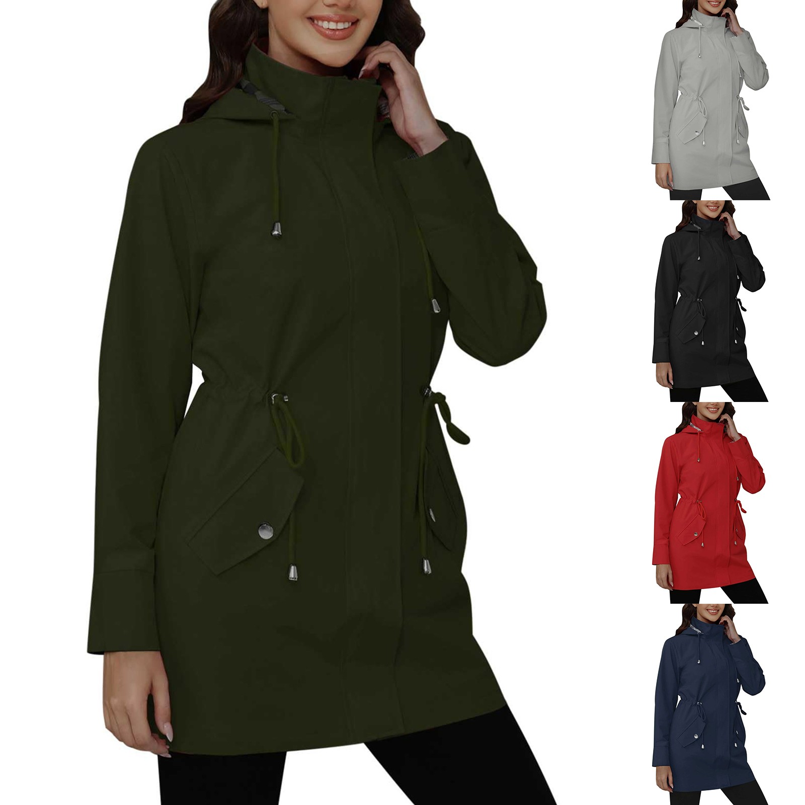 ChicHaven Running Rain Jacket Women, Waterproof Lightweight Packable ...
