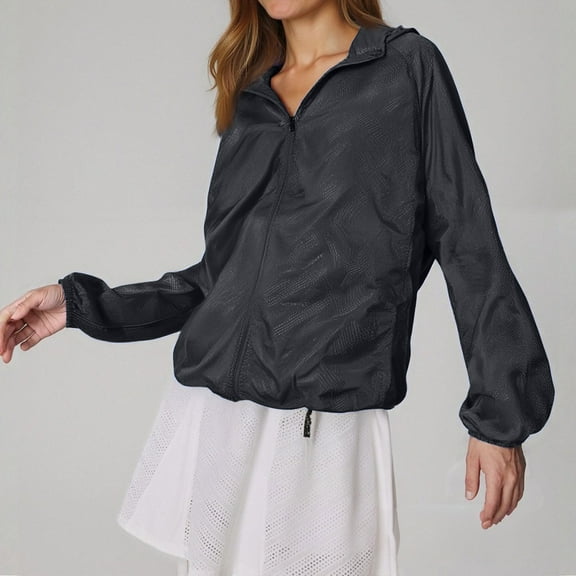 ChicHaven Womens Rain jacket with Hood Waterproof Lined Raincoat Windbreaker Travel Button Zip Up Trench Outdoor Coats Black M