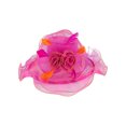 thumbnail image 1 of ChicHeadwear Church Tea Party Organza Floral Sun Hat - Fuchsia, 1 of 1