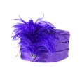 thumbnail image 1 of ChicHeadwear Feather Statement Gatsby Pillbox - Purple, 1 of 1
