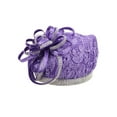 thumbnail image 1 of ChicHeadwear Lace Beret w/ Ribbon Bow Hat - Lavender, 1 of 1