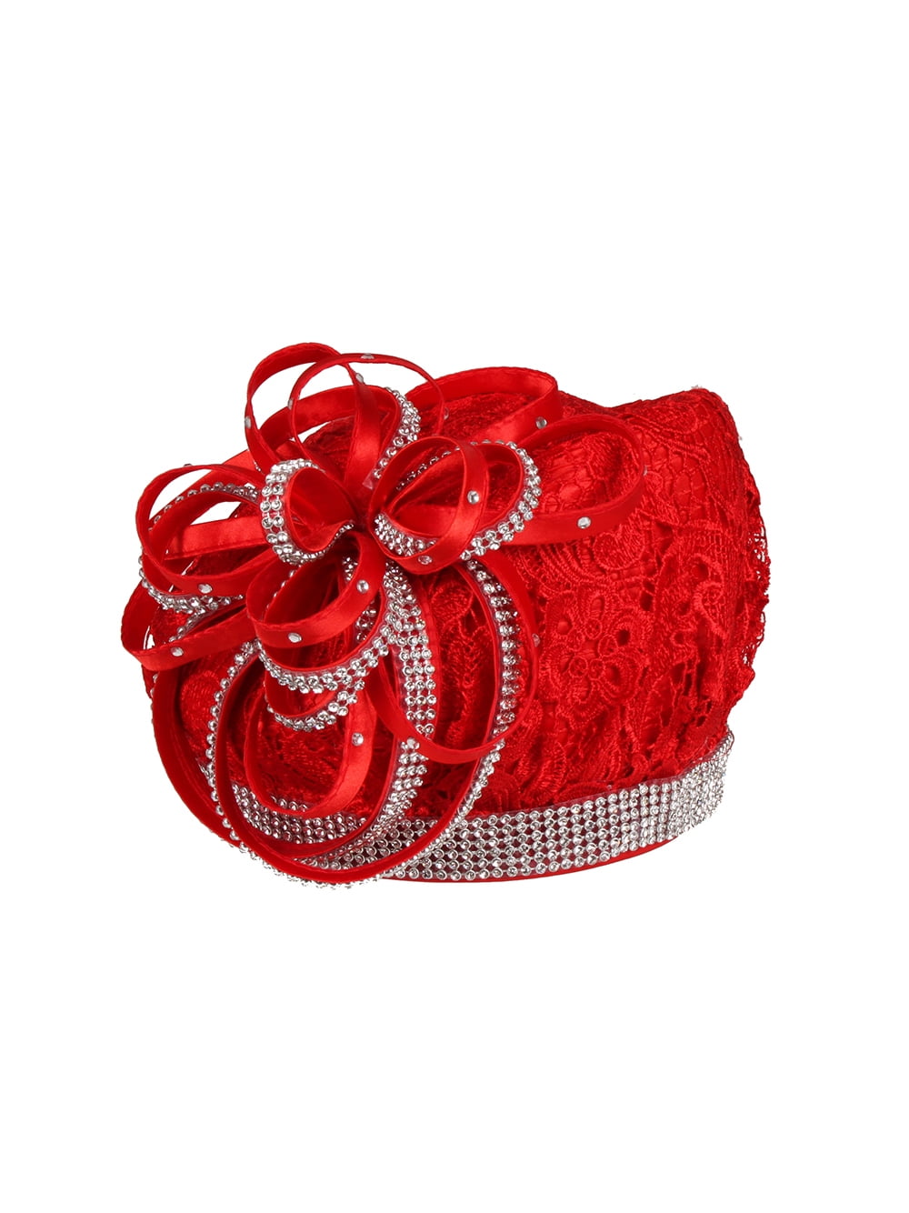 = Ribbon Bow Lace Beret Church  Hat Fallen Angel beret hat [Jirai Kei] white/white – Lilia & Lace main image 4