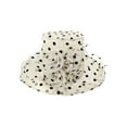 thumbnail image 1 of ChicHeadwear Large Brim Organza Polka Dot Church Sun Hat - White, 1 of 1