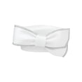 thumbnail image 1 of ChicHeadwear Large Stone Bow Pillbox Braid Hat - White, 1 of 1