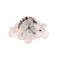 thumbnail image 1 of ChicHeadwear Organza Beaded Center Floral Sun Hat - Ivory/Black, 1 of 1